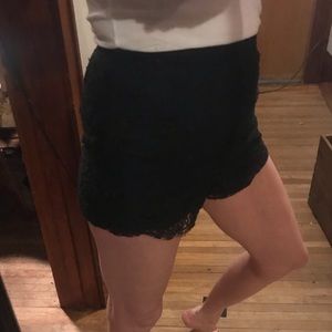 BBB Dakota Lace high waisted black short
